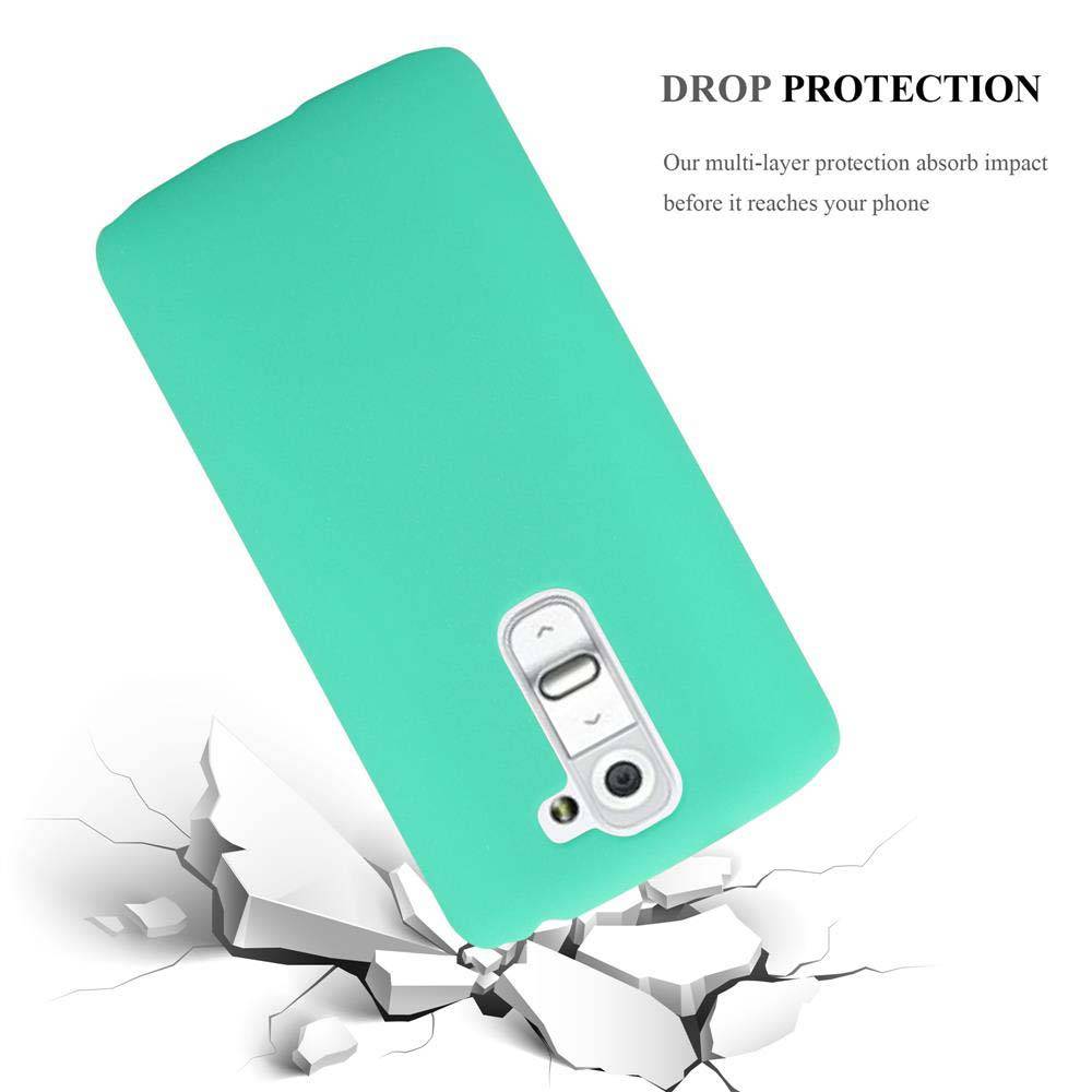 Cadorabo Schutzhülle für LG G2 MINI Hülle in Grün Etui Hard Case Handyhülle Cover