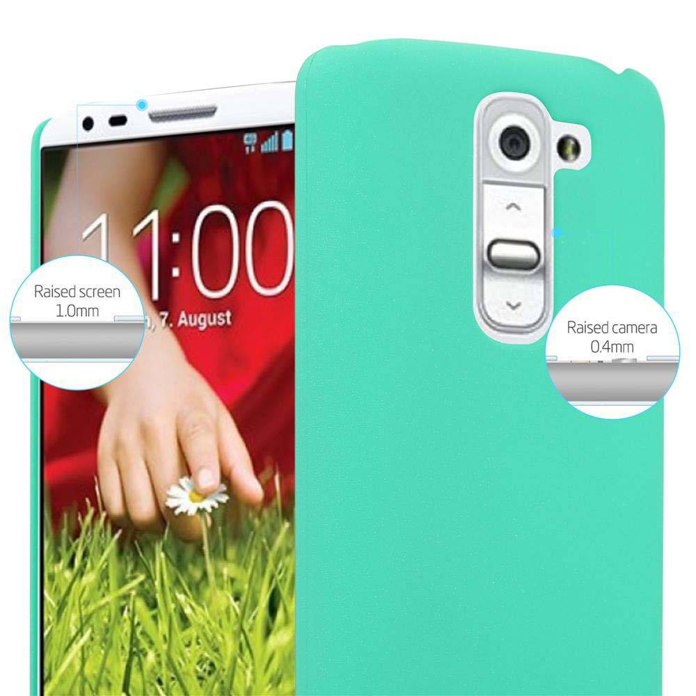 Cadorabo Schutzhülle für LG G2 MINI Hülle in Grün Etui Hard Case Handyhülle Cover