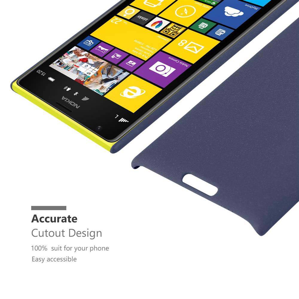 Cadorabo Schutzhülle für Nokia Lumia 1520 Hülle in Blau Etui Hard Case Handyhülle Cover