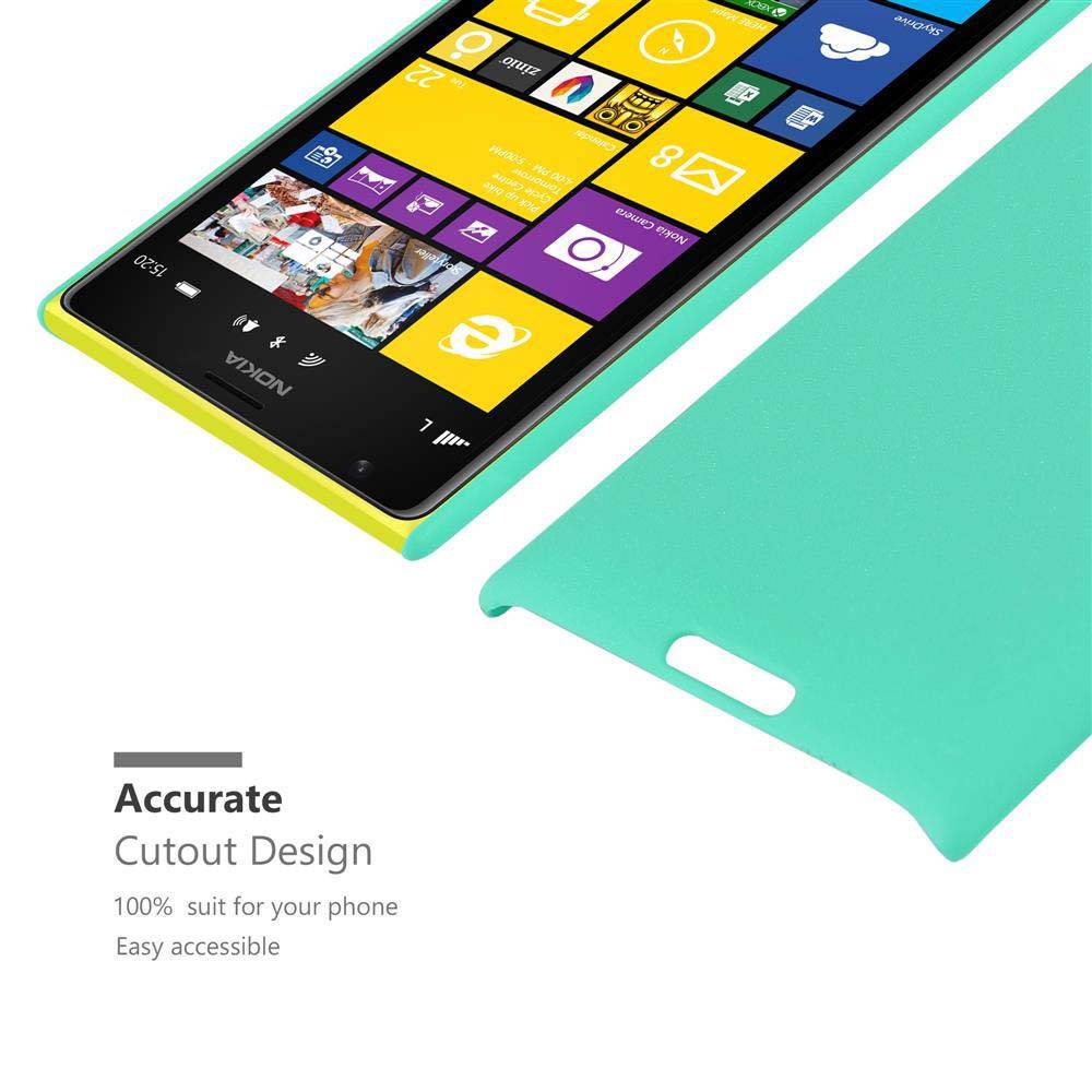 Cadorabo Schutzhülle für Nokia Lumia 1520 Hülle in Grün Etui Hard Case Handyhülle Cover