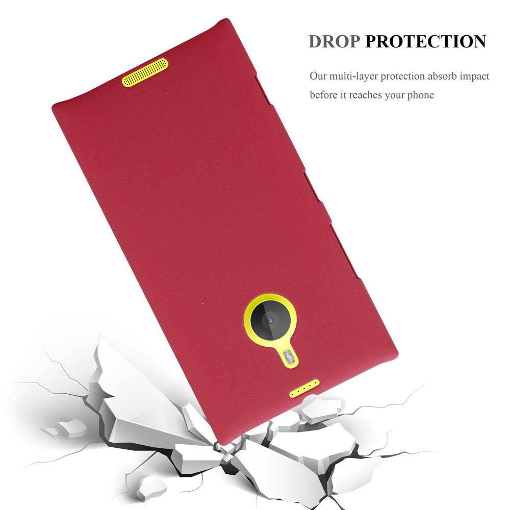 Cadorabo Schutzhülle für Nokia Lumia 1520 Hülle in Rot Etui Hard Case Handyhülle Cover