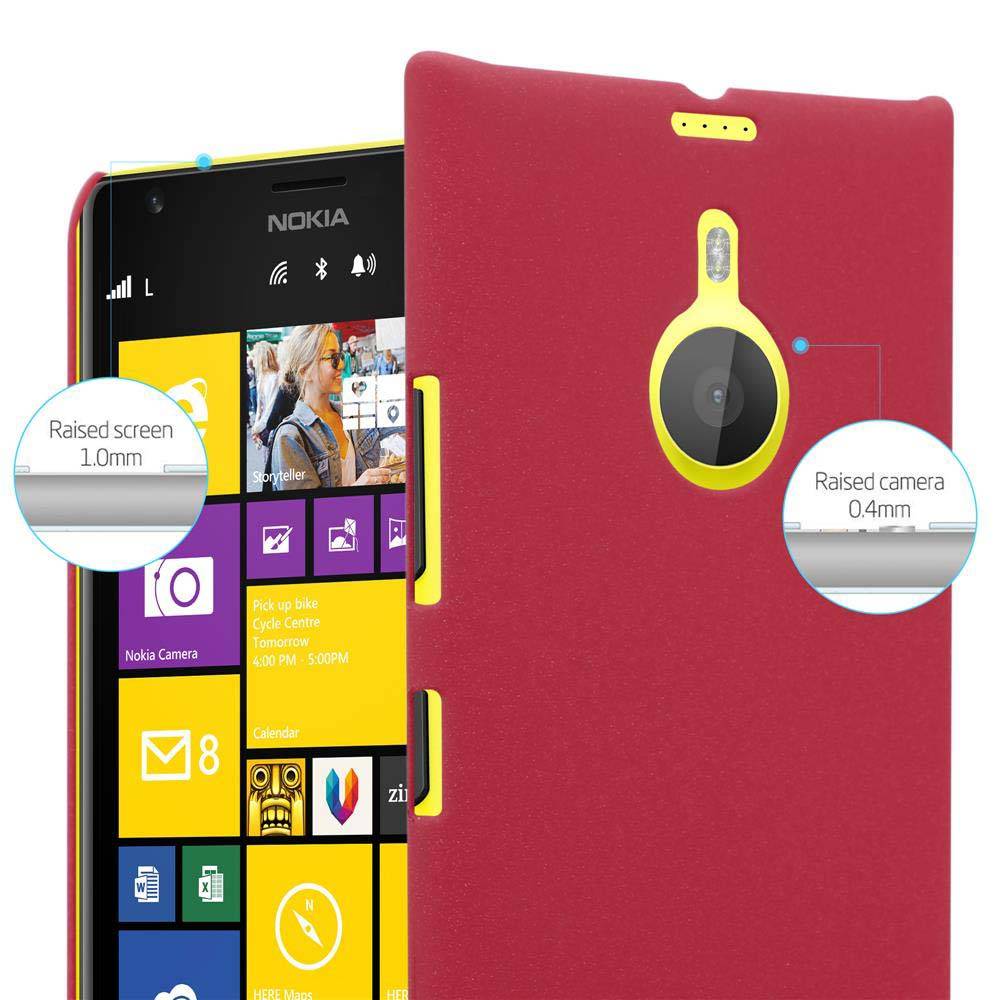 Cadorabo Schutzhülle für Nokia Lumia 1520 Hülle in Rot Etui Hard Case Handyhülle Cover