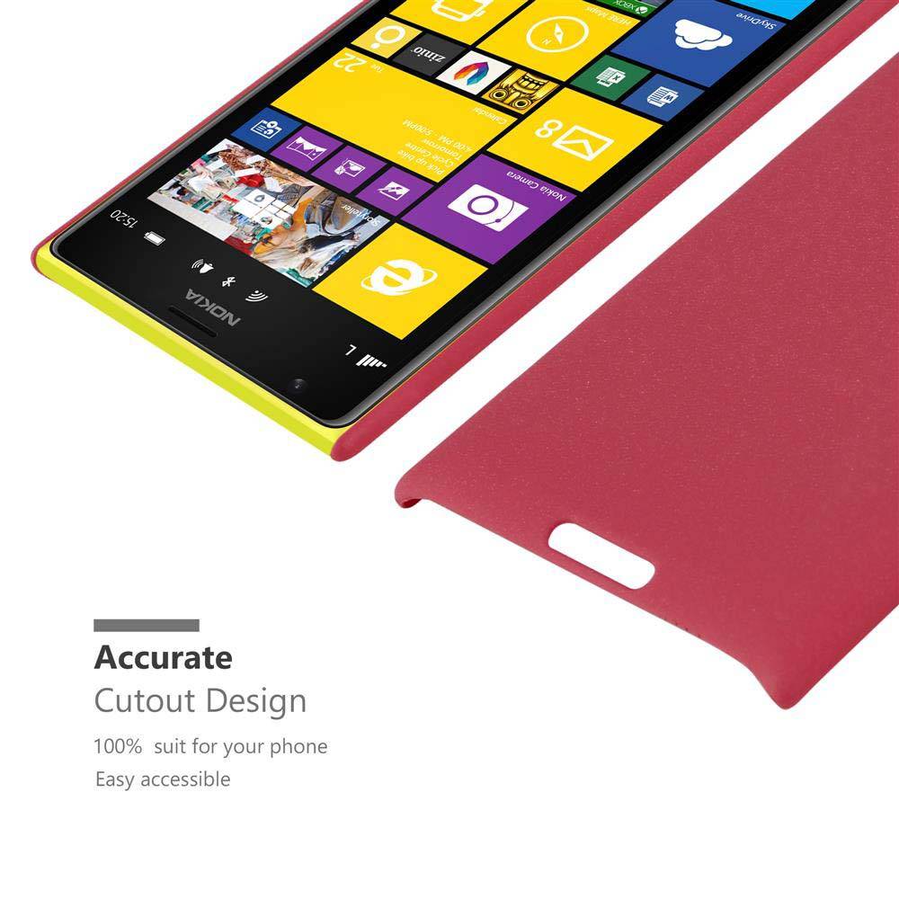 Cadorabo Schutzhülle für Nokia Lumia 1520 Hülle in Rot Etui Hard Case Handyhülle Cover