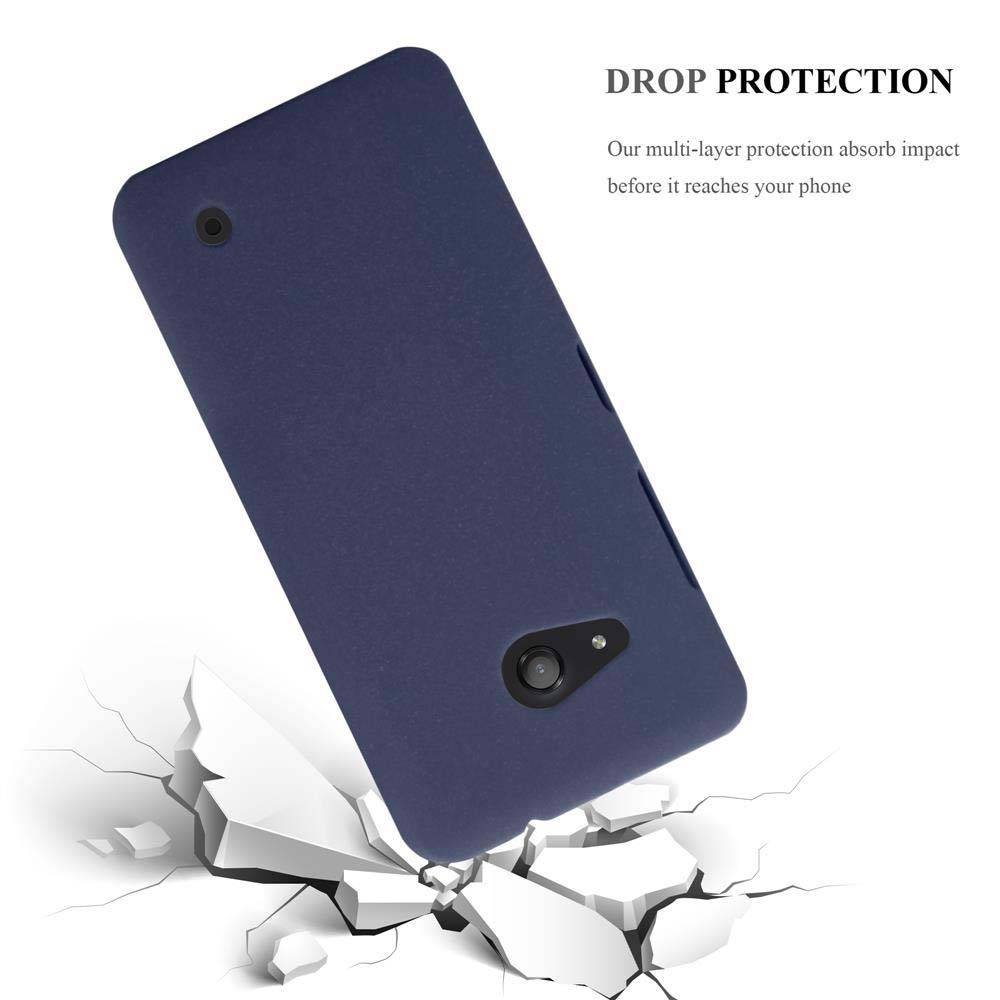 Cadorabo Schutzhülle für Nokia Lumia 550 Hülle in Blau Etui Hard Case Handyhülle Cover