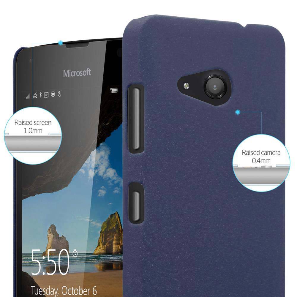 Cadorabo Schutzhülle für Nokia Lumia 550 Hülle in Blau Etui Hard Case Handyhülle Cover