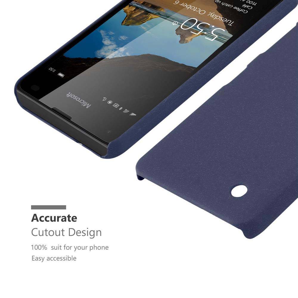 Cadorabo Schutzhülle für Nokia Lumia 550 Hülle in Blau Etui Hard Case Handyhülle Cover