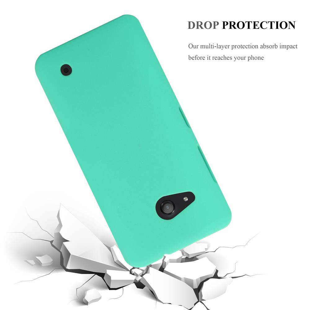 Cadorabo Schutzhülle für Nokia Lumia 550 Hülle in Grün Etui Hard Case Handyhülle Cover