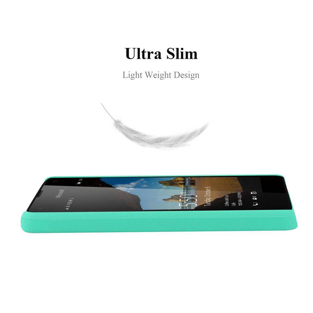 Cadorabo Schutzhülle für Nokia Lumia 550 Hülle in Grün Etui Hard Case Handyhülle Cover