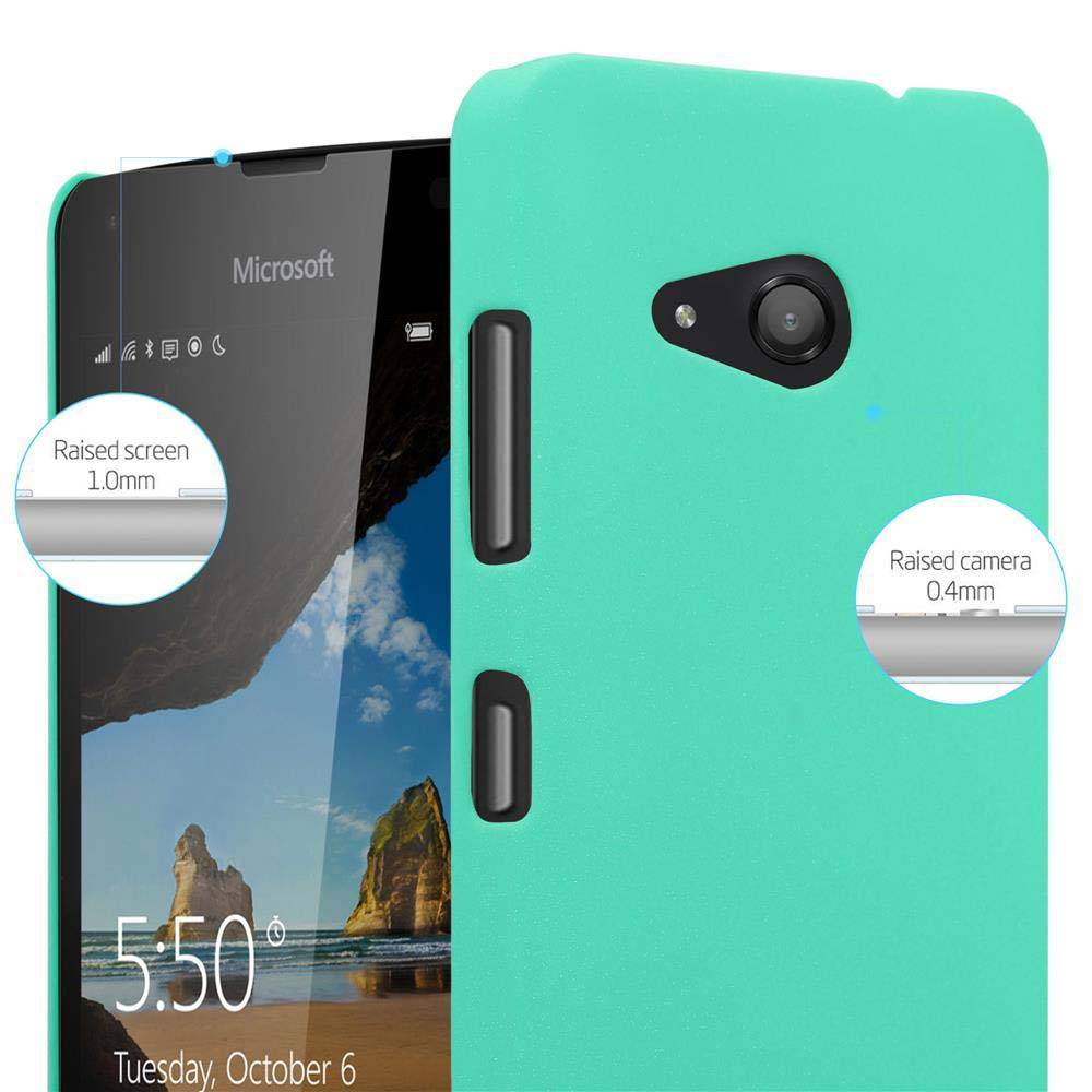 Cadorabo Schutzhülle für Nokia Lumia 550 Hülle in Grün Etui Hard Case Handyhülle Cover