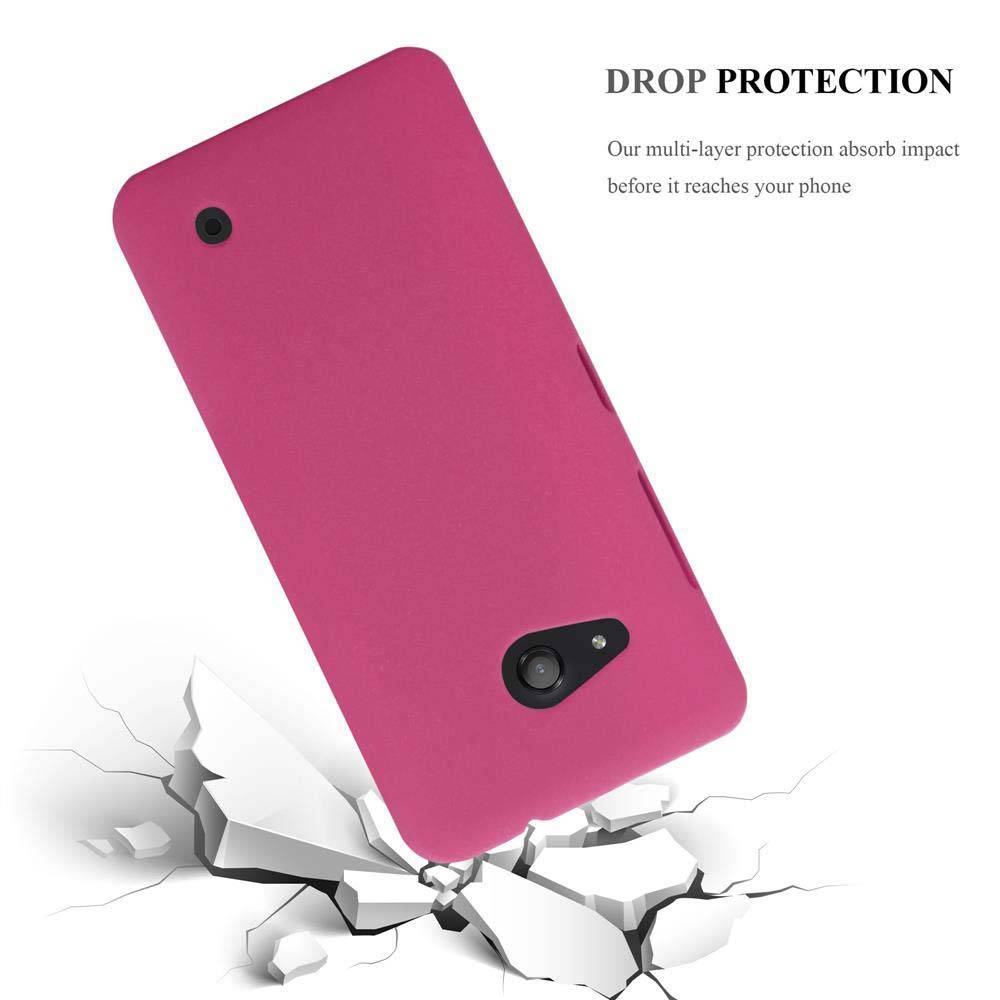 Cadorabo Schutzhülle für Nokia Lumia 550 Hülle in Pink Etui Hard Case Handyhülle Cover