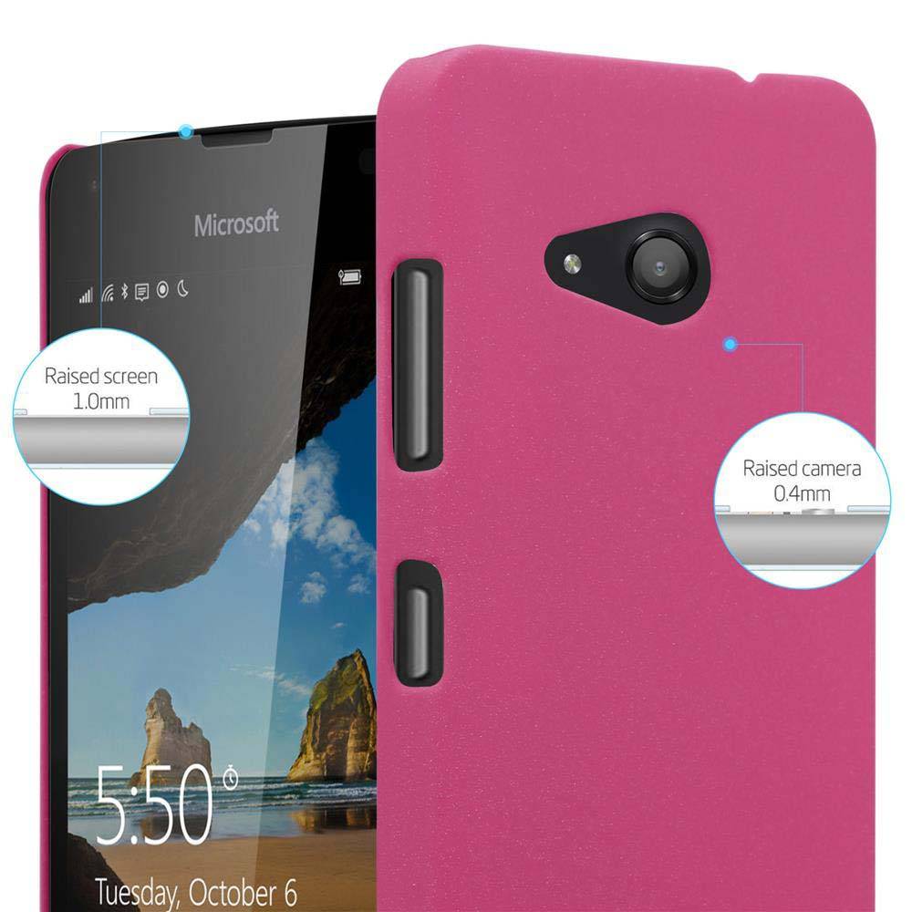 Cadorabo Schutzhülle für Nokia Lumia 550 Hülle in Pink Etui Hard Case Handyhülle Cover