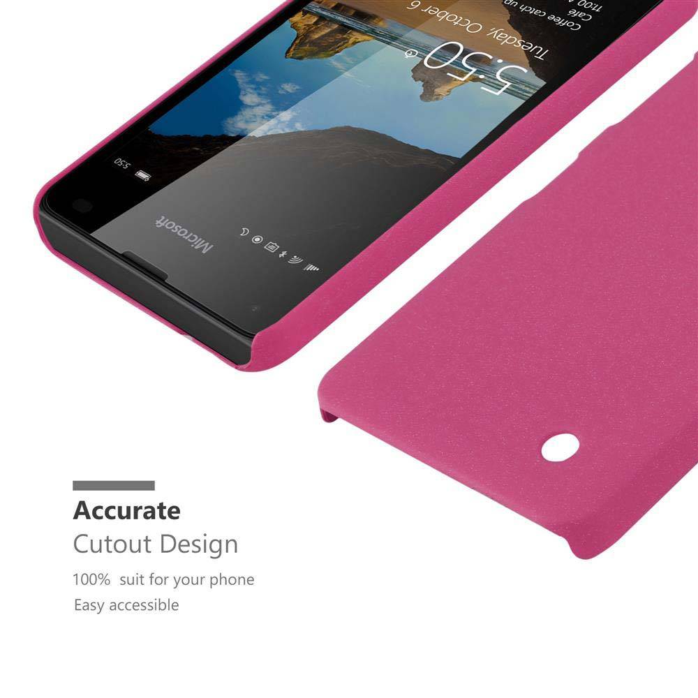 Cadorabo Schutzhülle für Nokia Lumia 550 Hülle in Pink Etui Hard Case Handyhülle Cover