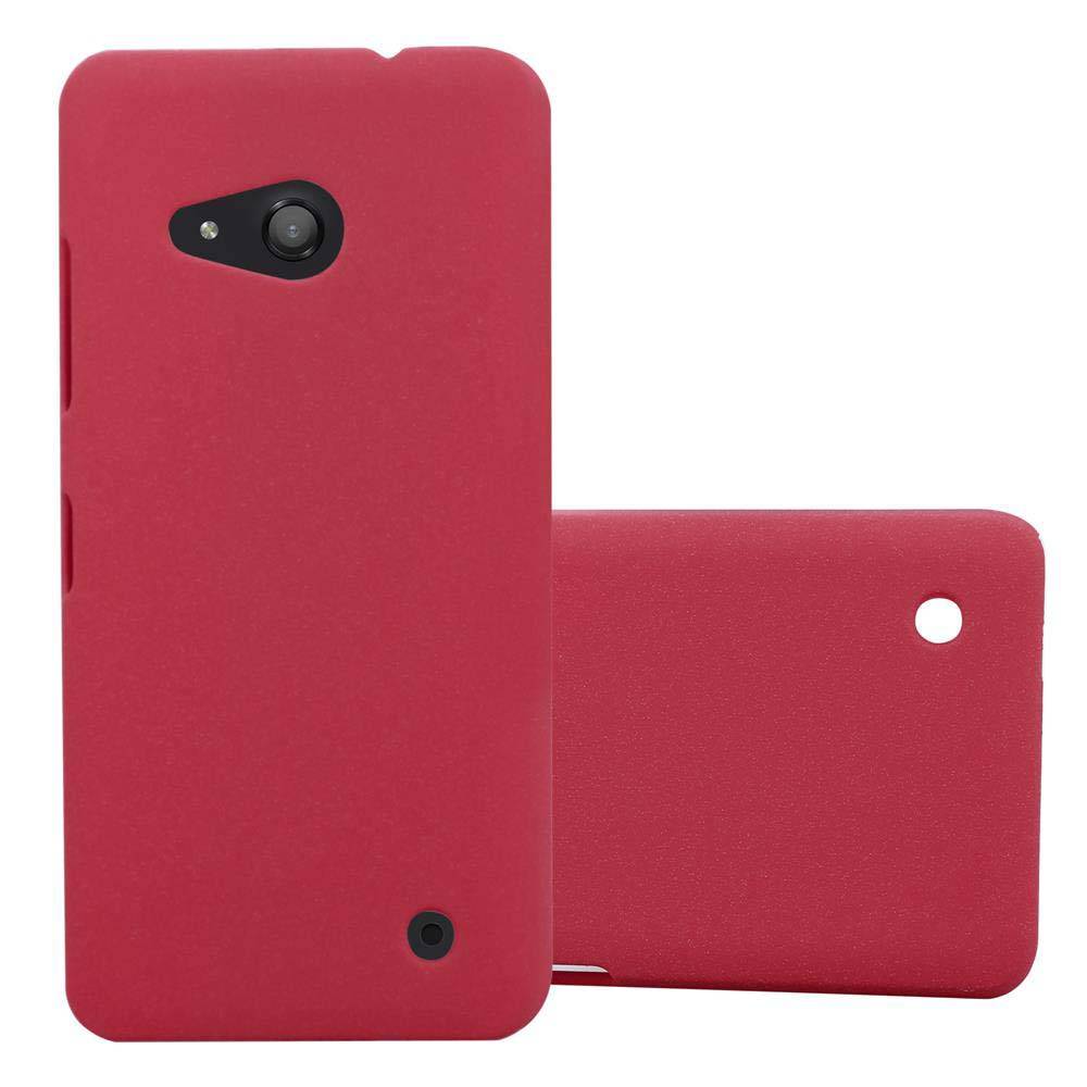 Cadorabo Schutzhülle für Nokia Lumia 550 Hülle in Rot Etui Hard Case Handyhülle Cover