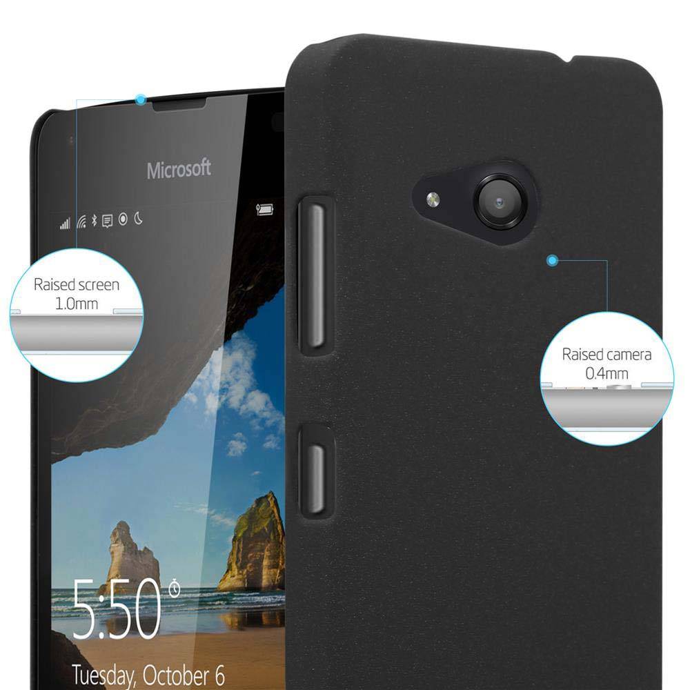 Cadorabo Schutzhülle für Nokia Lumia 550 Hülle in Schwarz Etui Hard Case Handyhülle Cover