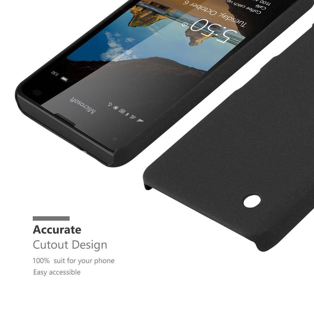 Cadorabo Schutzhülle für Nokia Lumia 550 Hülle in Schwarz Etui Hard Case Handyhülle Cover