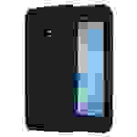 Cadorabo Hülle für Samsung Galaxy J3 2017 Schutz Hülle in Schwarz Hybrid Handyhülle Etui TPU Silikon Cover