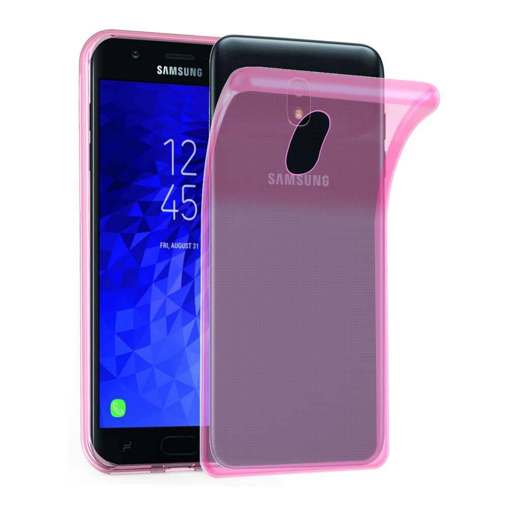 Cadorabo Hülle für Samsung Galaxy J3 2018 Schutz Hülle in Pink Schutzhülle TPU Silikon Cover Etui Case
