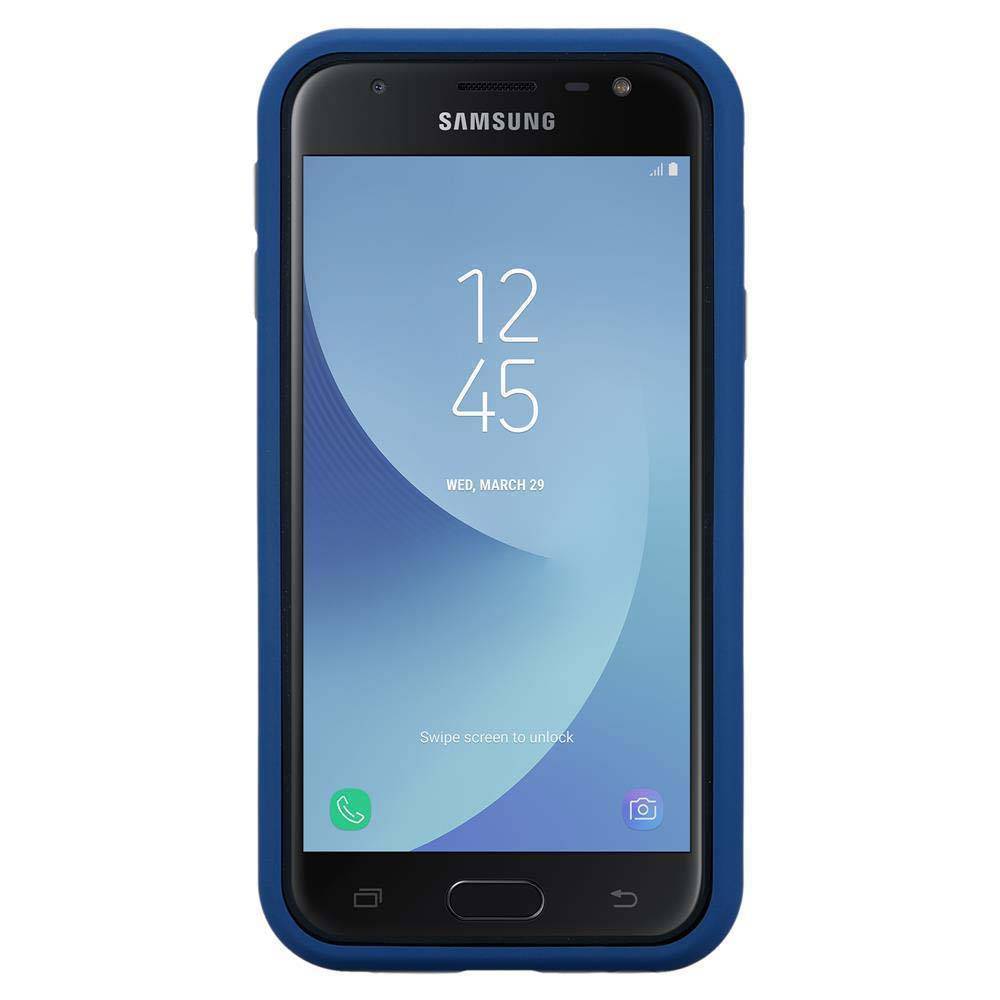 Cadorabo Hülle für Samsung Galaxy J5 2017 Schutz Hülle in Blau Hybrid Handyhülle Etui TPU Silikon Cover