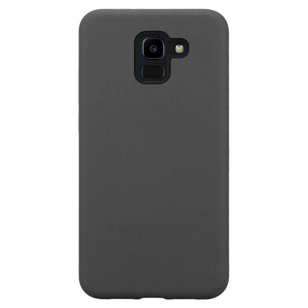 Cadorabo Hülle für Samsung Galaxy J6 2018 Schutz Hülle in Grau Hybrid Handyhülle Etui TPU Silikon Cover