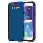 Cadorabo Hülle für Samsung Galaxy J7 2015 Schutz Hülle in Blau Hybrid Handyhülle Etui TPU Silikon Cover