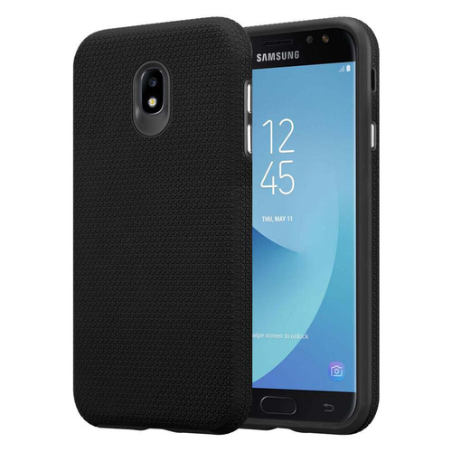 Cadorabo Schutzhülle für Samsung Galaxy J7 2017 Hülle in Schwarz Outdoor Etui Hybrid Handyhülle extra Grip Anti Rutsch