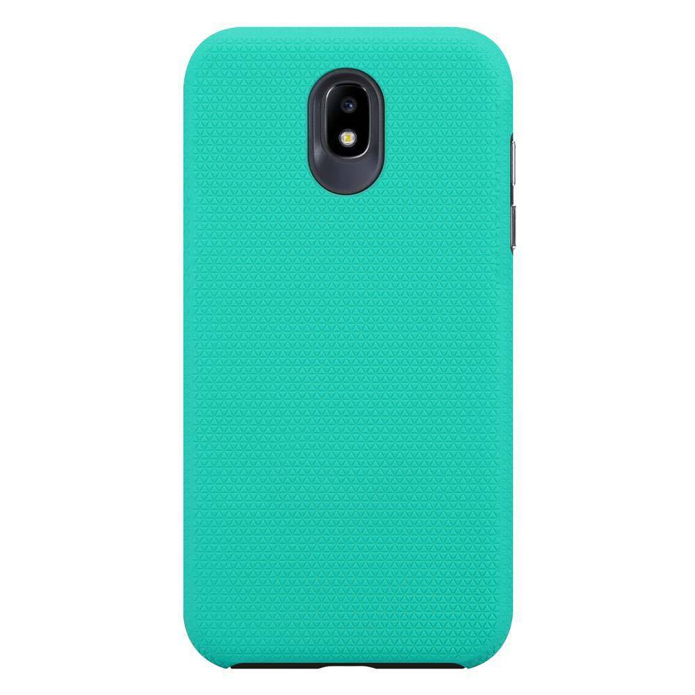 Cadorabo Schutzhülle für Samsung Galaxy J7 2017 Hülle in Türkis Outdoor Etui Hybrid Handyhülle extra Grip Anti Rutsch