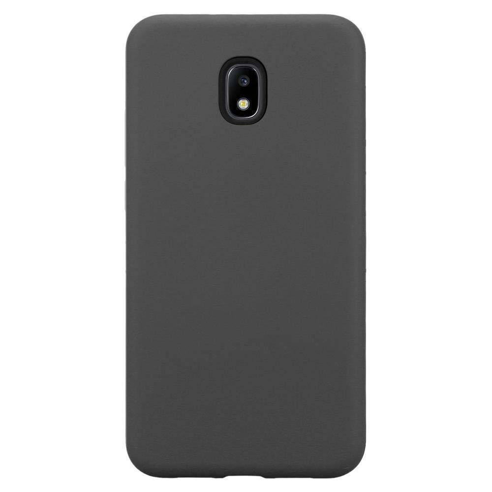Cadorabo Hülle für Samsung Galaxy J7 2017 Schutz Hülle in Grau Hybrid Handyhülle Etui TPU Silikon Cover
