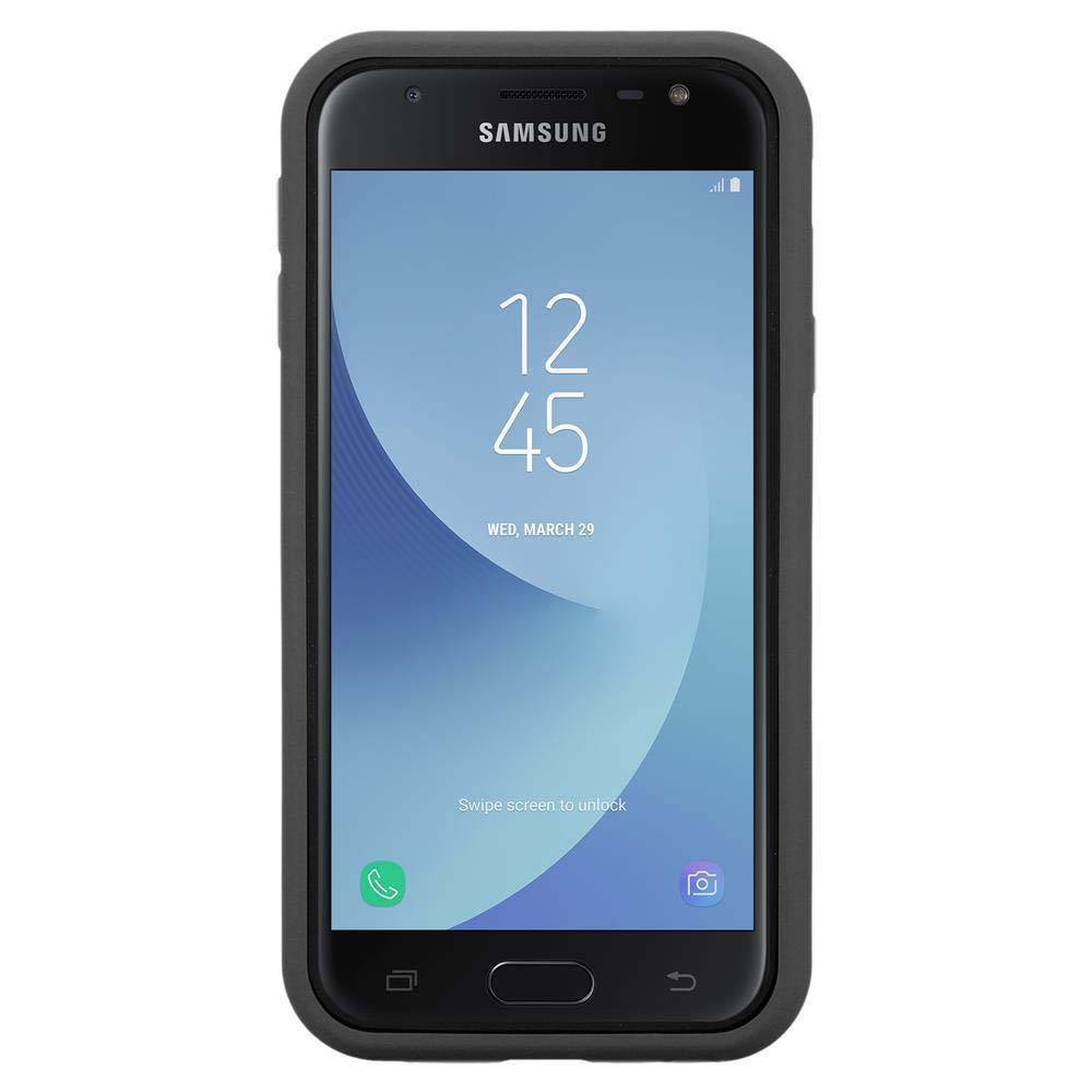 Cadorabo Hülle für Samsung Galaxy J7 2017 Schutz Hülle in Grau Hybrid Handyhülle Etui TPU Silikon Cover