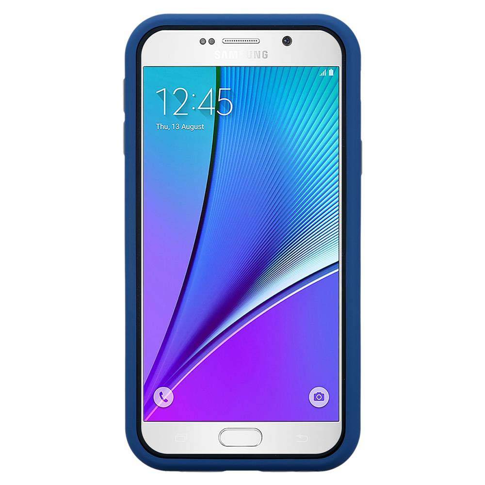 Cadorabo Hülle für Samsung Galaxy NOTE 5 Schutz Hülle in Blau Hybrid Handyhülle Etui TPU Silikon Cover