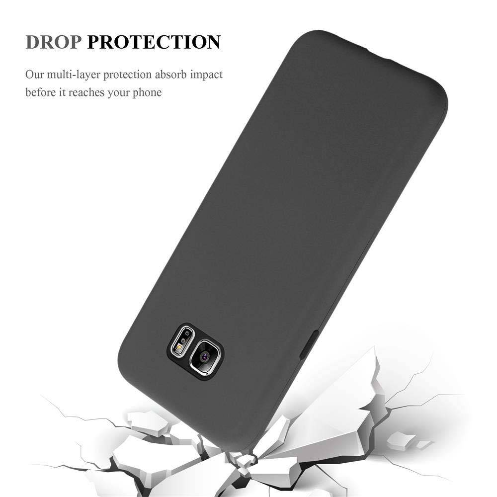 Cadorabo Hülle für Samsung Galaxy NOTE 5 Schutz Hülle in Grau Hybrid Handyhülle Etui TPU Silikon Cover