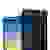 Cadorabo Hülle für Samsung Galaxy NOTE 8 Schutzhülle in Blau Handy Hülle Etui TPU Silikon-Rand Glas-Rücken Acryl