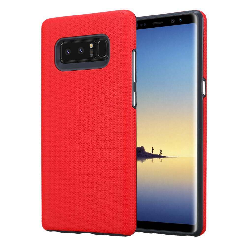 Cadorabo Schutzhülle für Samsung Galaxy NOTE 8 Hülle in Rot Outdoor Etui Hybrid Handyhülle extra Grip Anti Rutsch