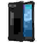 Cadorabo Hülle für Samsung Galaxy S10 4G Schutzhülle in Schwarz Handy Hülle Etui TPU Silikon-Rand Glas-Rücken Acryl