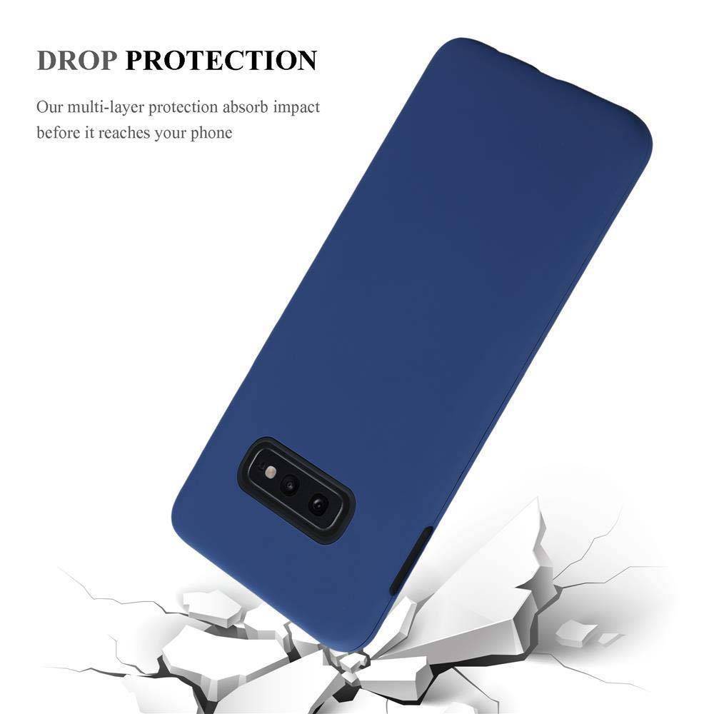Cadorabo Hülle für Samsung Galaxy S10e Schutz Hülle in Blau Hybrid Handyhülle Etui TPU Silikon Cover