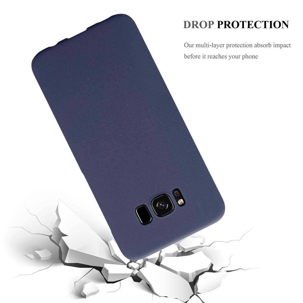 Cadorabo Schutzhülle für Samsung Galaxy S8 Hülle in Blau Etui Hard Case Handyhülle Cover