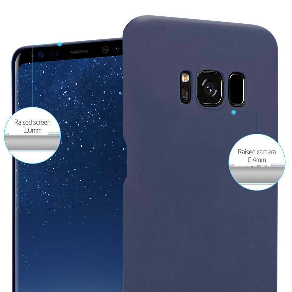Cadorabo Schutzhülle für Samsung Galaxy S8 Hülle in Blau Etui Hard Case Handyhülle Cover
