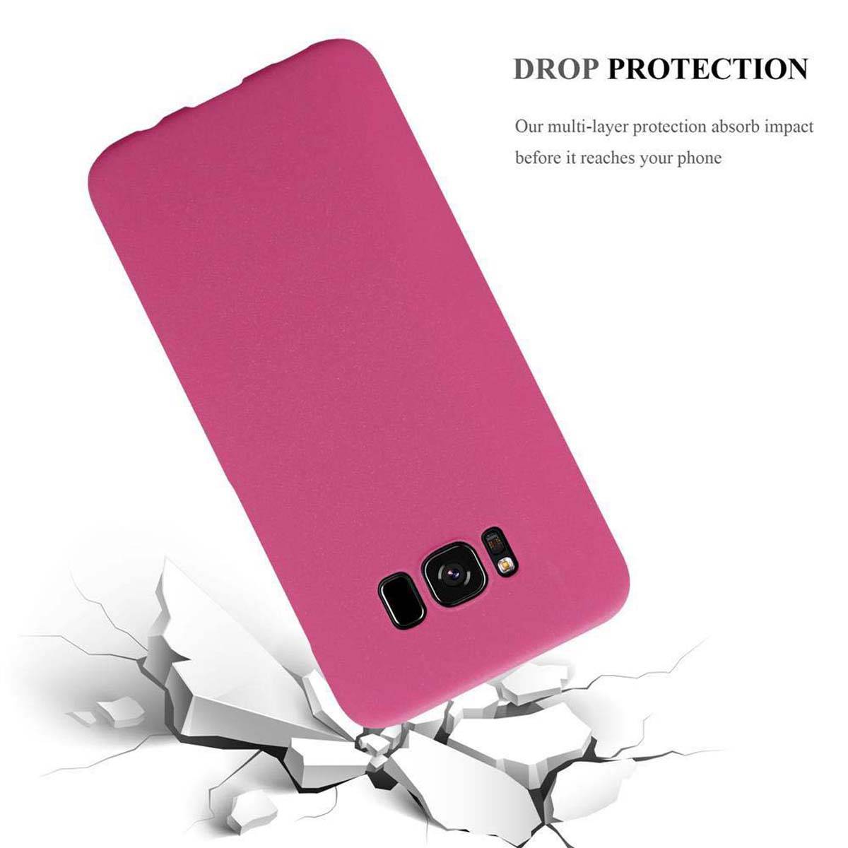 Cadorabo Schutzhülle für Samsung Galaxy S8 Hülle in Pink Etui Hard Case Handyhülle Cover