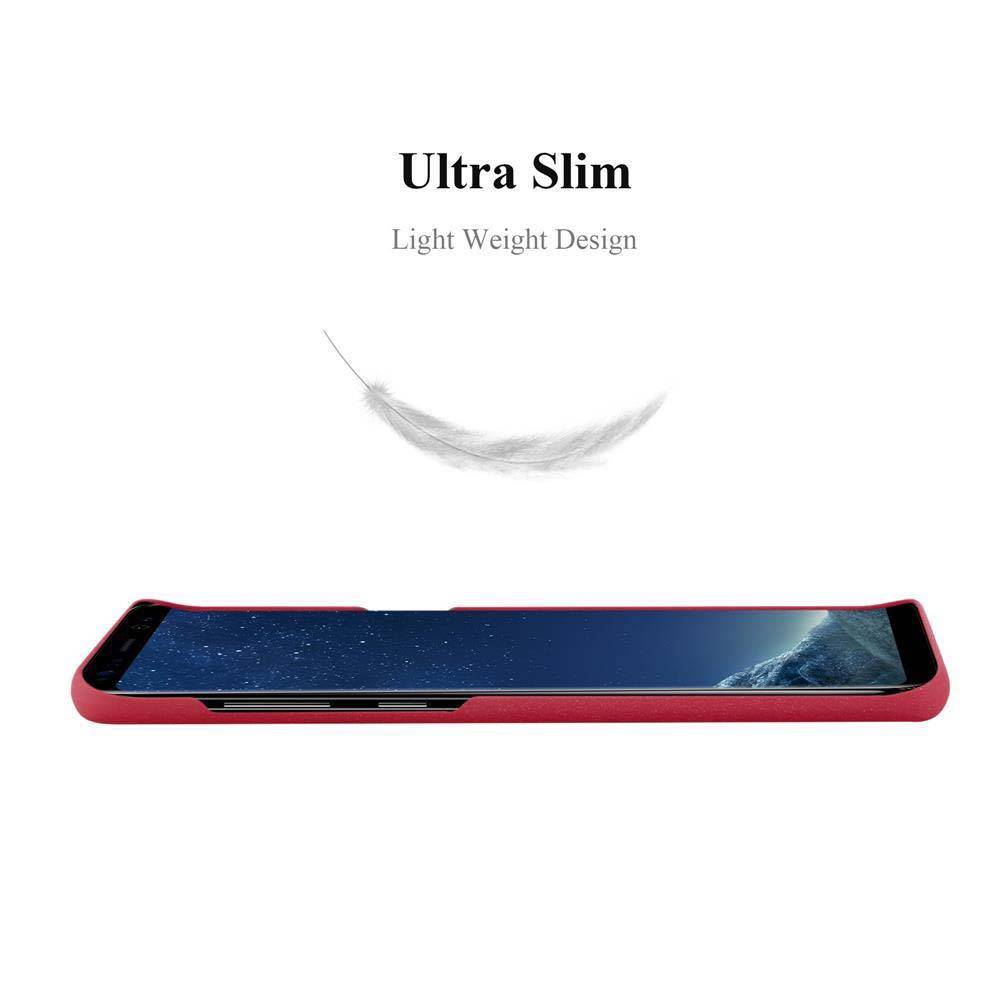Cadorabo Schutzhülle für Samsung Galaxy S8 Hülle in Rot Etui Hard Case Handyhülle Cover