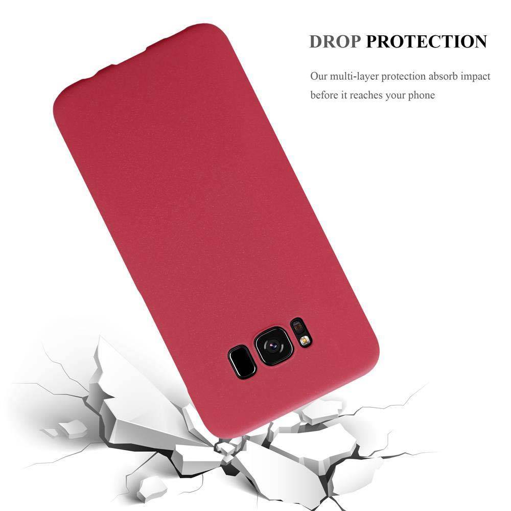 Cadorabo Schutzhülle für Samsung Galaxy S8 Hülle in Rot Etui Hard Case Handyhülle Cover
