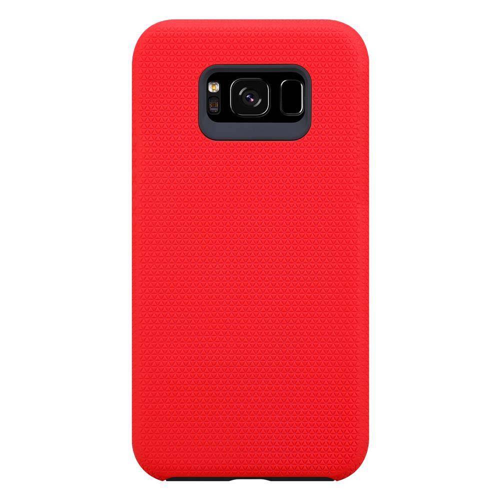 Cadorabo Schutzhülle für Samsung Galaxy S8 Hülle in Rot Outdoor Etui Hybrid Handyhülle extra Grip Anti Rutsch Oberfläche