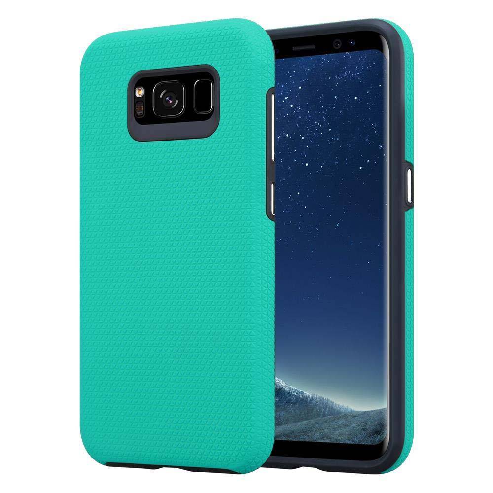Cadorabo Schutzhülle für Samsung Galaxy S8 PLUS Hülle in Türkis Outdoor Etui Hybrid Handyhülle extra Grip Anti Rutsch