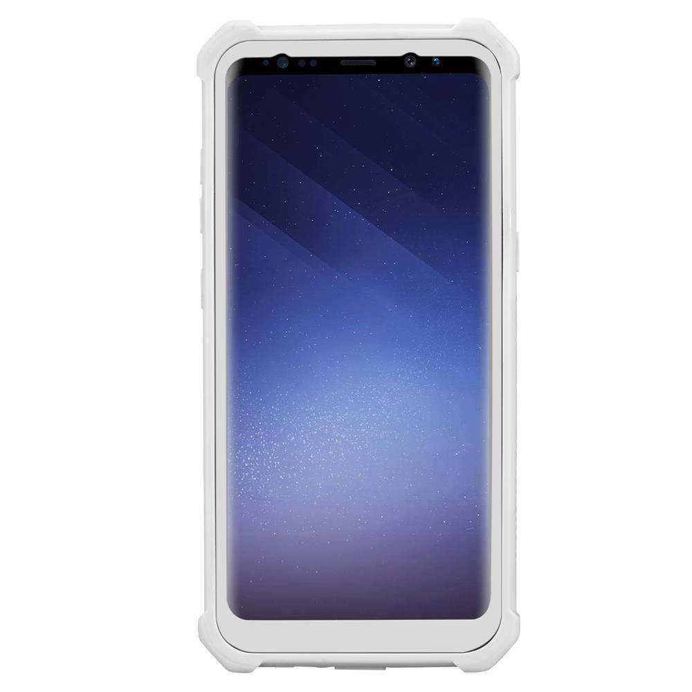 Cadorabo Hülle für Samsung Galaxy S9 Schutzhülle in Grau Handy Hülle Etui TPU Silikon-Rand Glas-Rücken Acryl