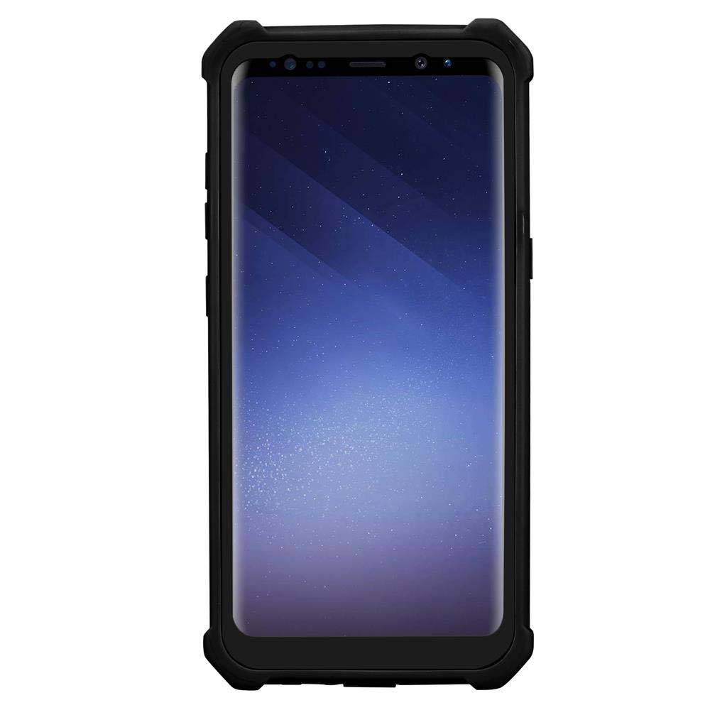 Cadorabo Hülle für Samsung Galaxy S9 Schutzhülle in Schwarz Handy Hülle Etui TPU Silikon-Rand Glas-Rücken Acryl