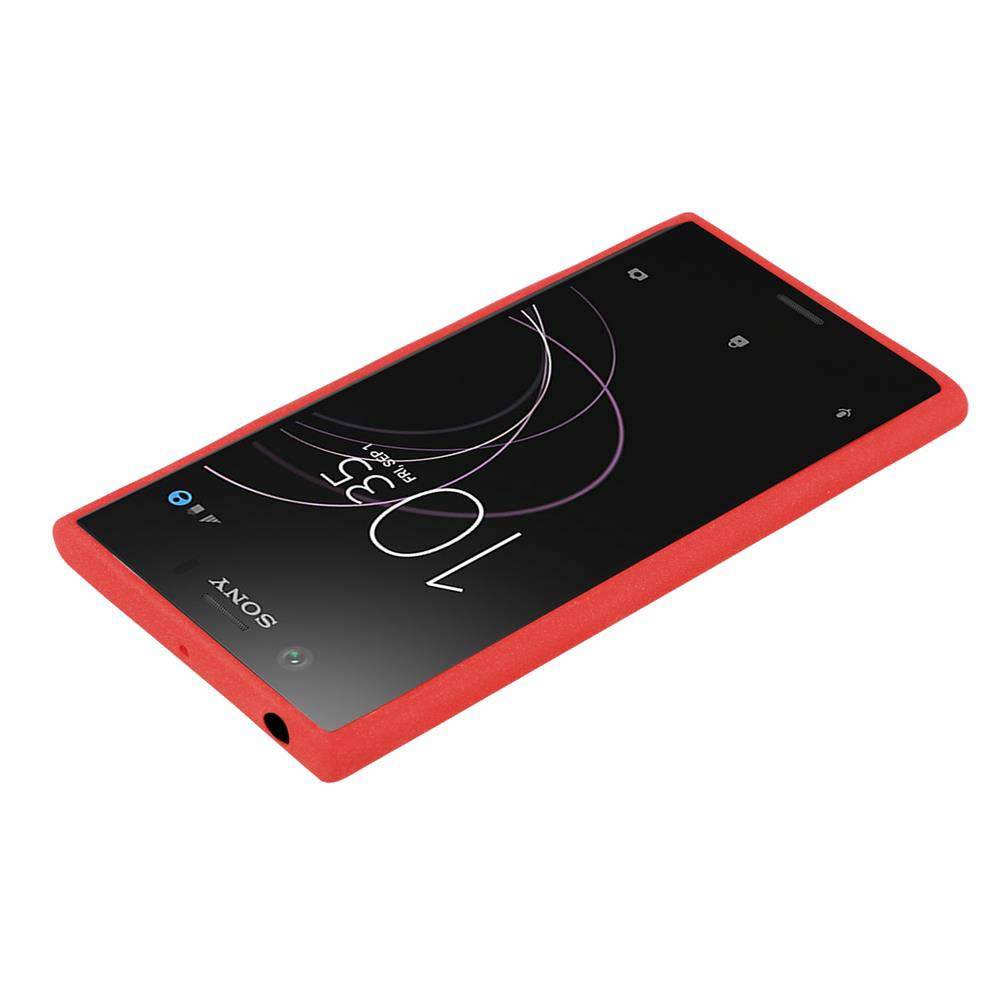 Cadorabo Schutzhülle für Sony Xperia XZ1 Hülle in Rot Handyhülle TPU Etui Cover Case