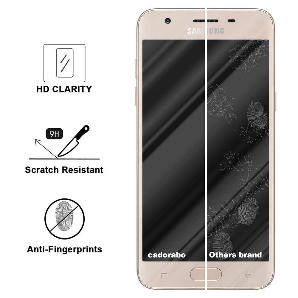 Cadorabo Panzer Folie für Samsung Galaxy J3 2018 Schutzfolie in Transparent Gehärtetes Tempered Display-Schutzglas