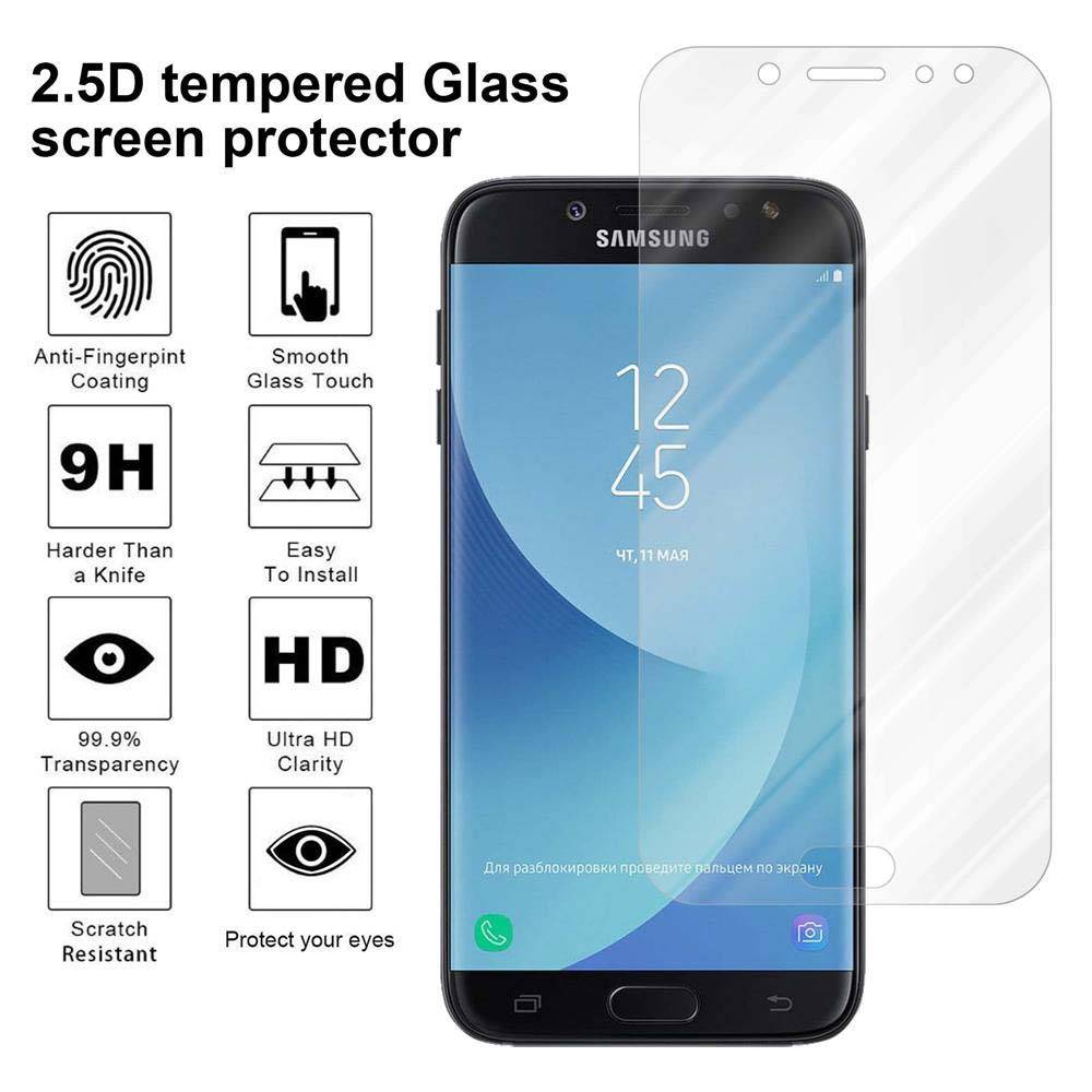 Cadorabo Panzer Folie für Samsung Galaxy J7 2018 Schutzfolie in Transparent Gehärtetes Tempered Display-Schutzglas