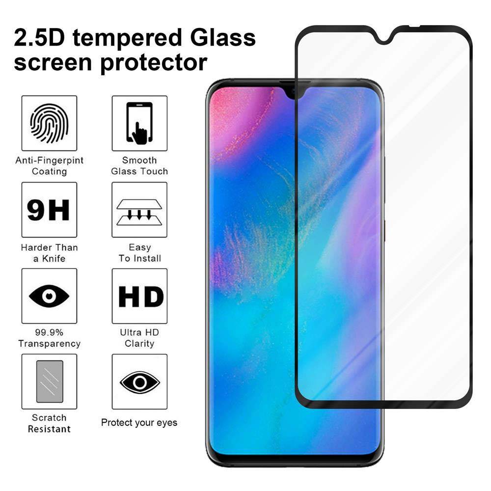 Cadorabo Panzerfolie für Huawei P30 PRO Schutzfolie in Schwarz Vollbild Folie Tempered Display Schutzglas