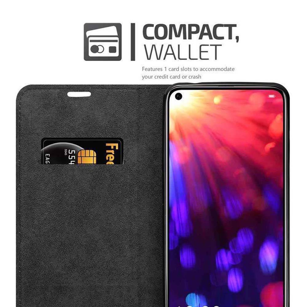 Cadorabo Hülle für Honor View 20 Schutz Hülle in Rot Handyhülle Etui Case Cover Magnetverschluss