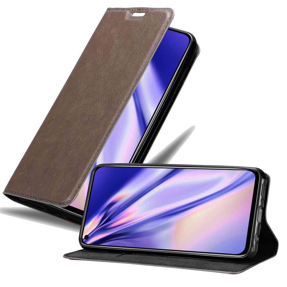 Cadorabo Hülle für Honor View 20 Schutz Hülle in Braun Handyhülle Etui Case Cover Magnetverschluss