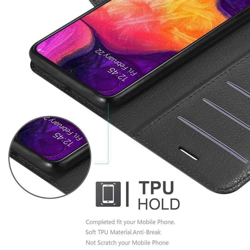 Cadorabo Hülle für Samsung Galaxy A50 4G / A50s / A30s Schutz Hülle in Schwarz Handyhülle Etui Case Cover
